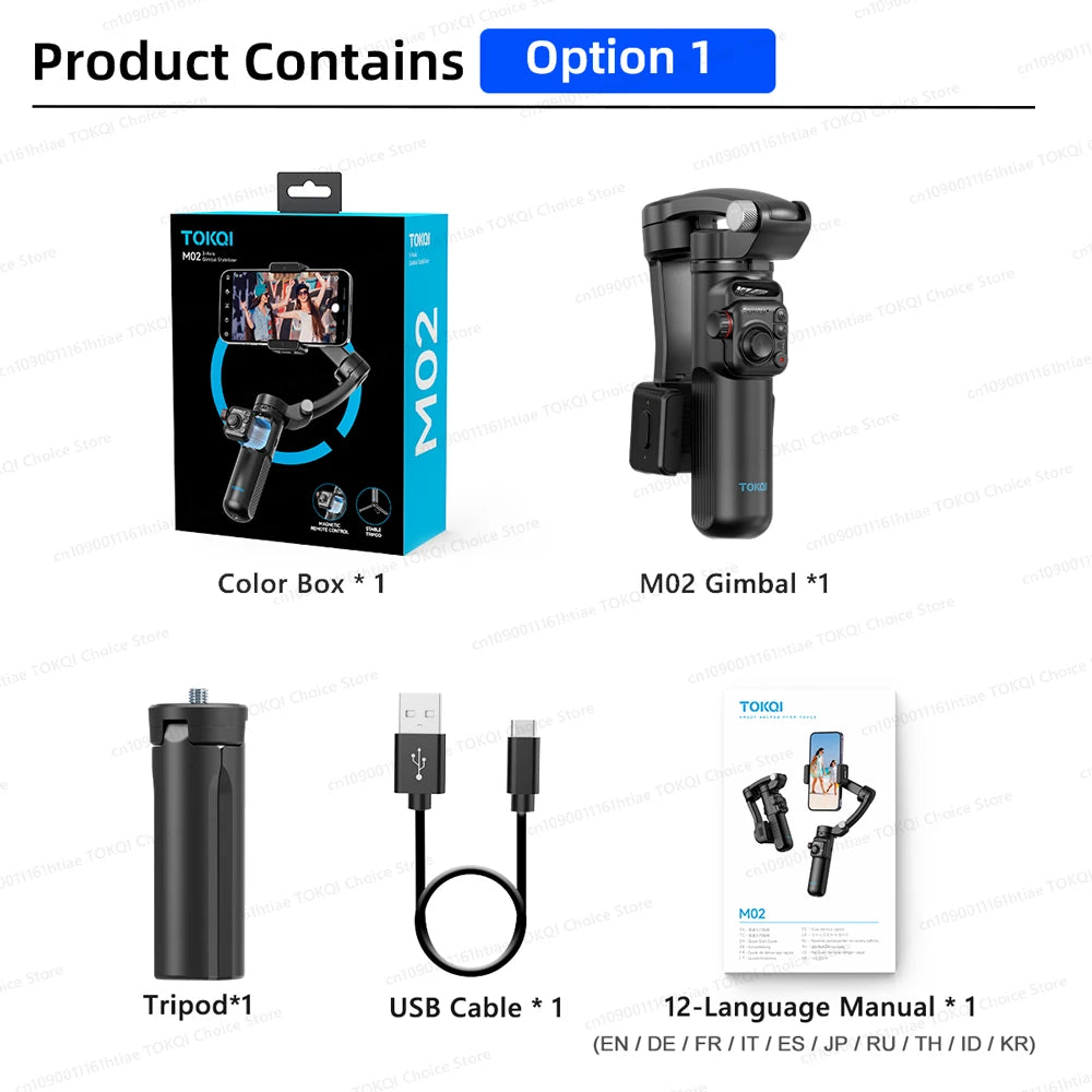 Handheld 3-Axis Gimbal Phone Holder